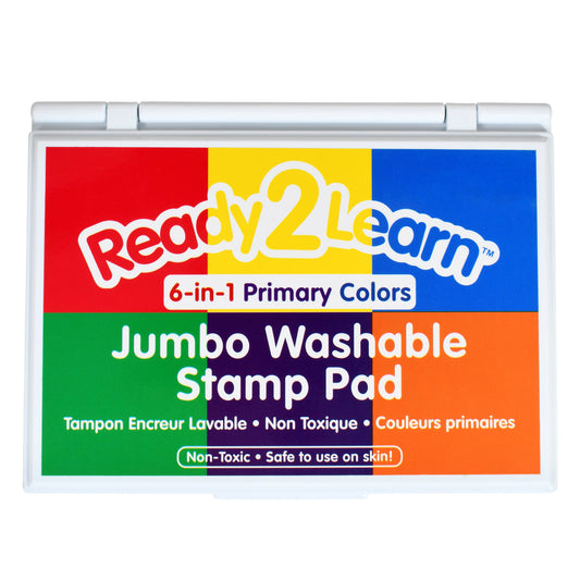 Jumbo Washable Stamp Pad - 6-in-1 - Primary