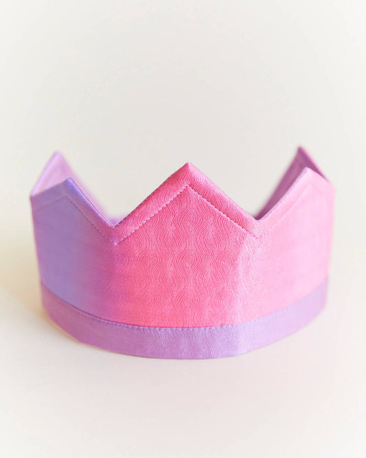 100% Silk Pink & Purple Crown