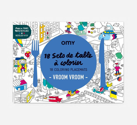 Coloring Placemat - Vroom Vroom!