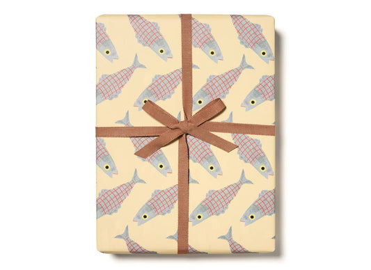 Herring wrapping paper: Rolls of 3 sheets