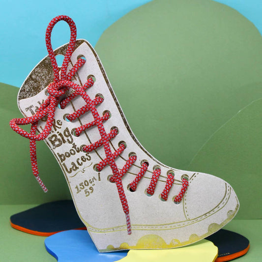 Big Boot Laces: Red/Silver