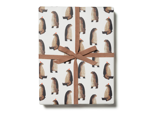 Party Bear wrapping paper: Rolls of 3 sheets