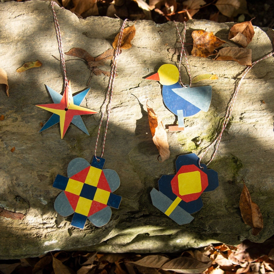 Bird, Flower, Star - Paper Ornaments