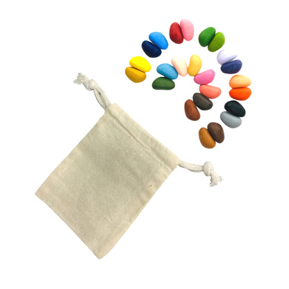 24 Crayon Rocks in Muslin Bag