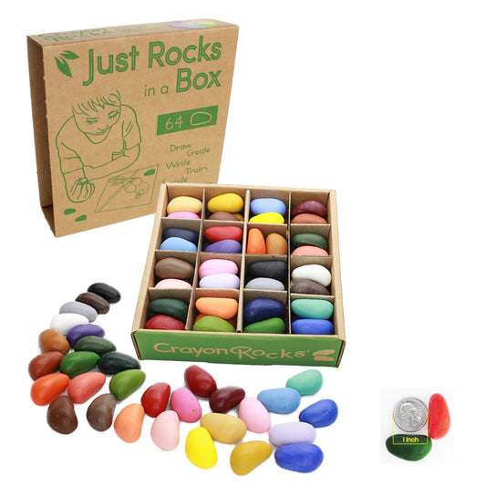 Just Rocks in a Box - 32 Colors / 64 Crayons-2 of each color