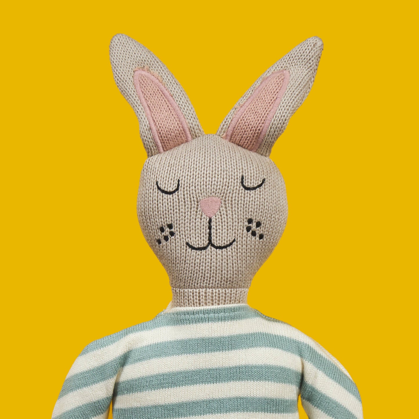 Organic Cotton Knitted Bunny Doll Plush Toy