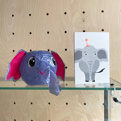 Japanese Paper Balloon Cards - Elephant