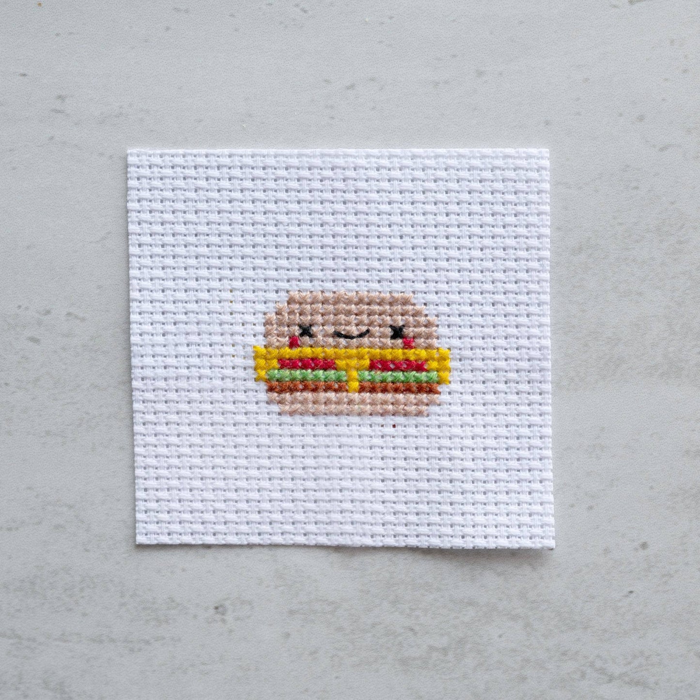 Kawaii Burger Mini Cross Stitch Kit