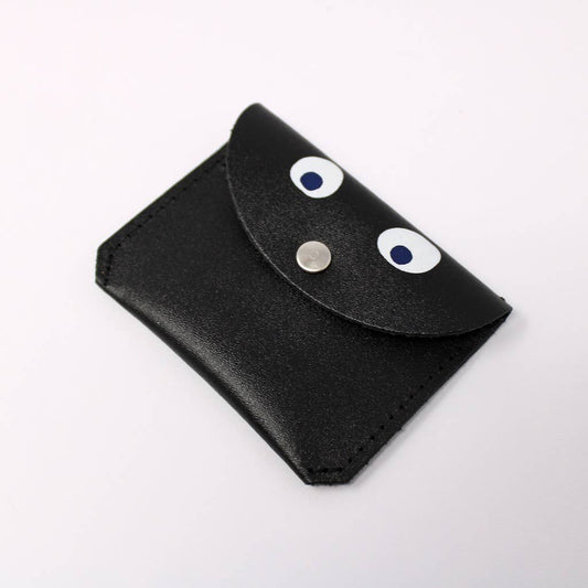 Googly Eye Mini Money Coin Purse: Black