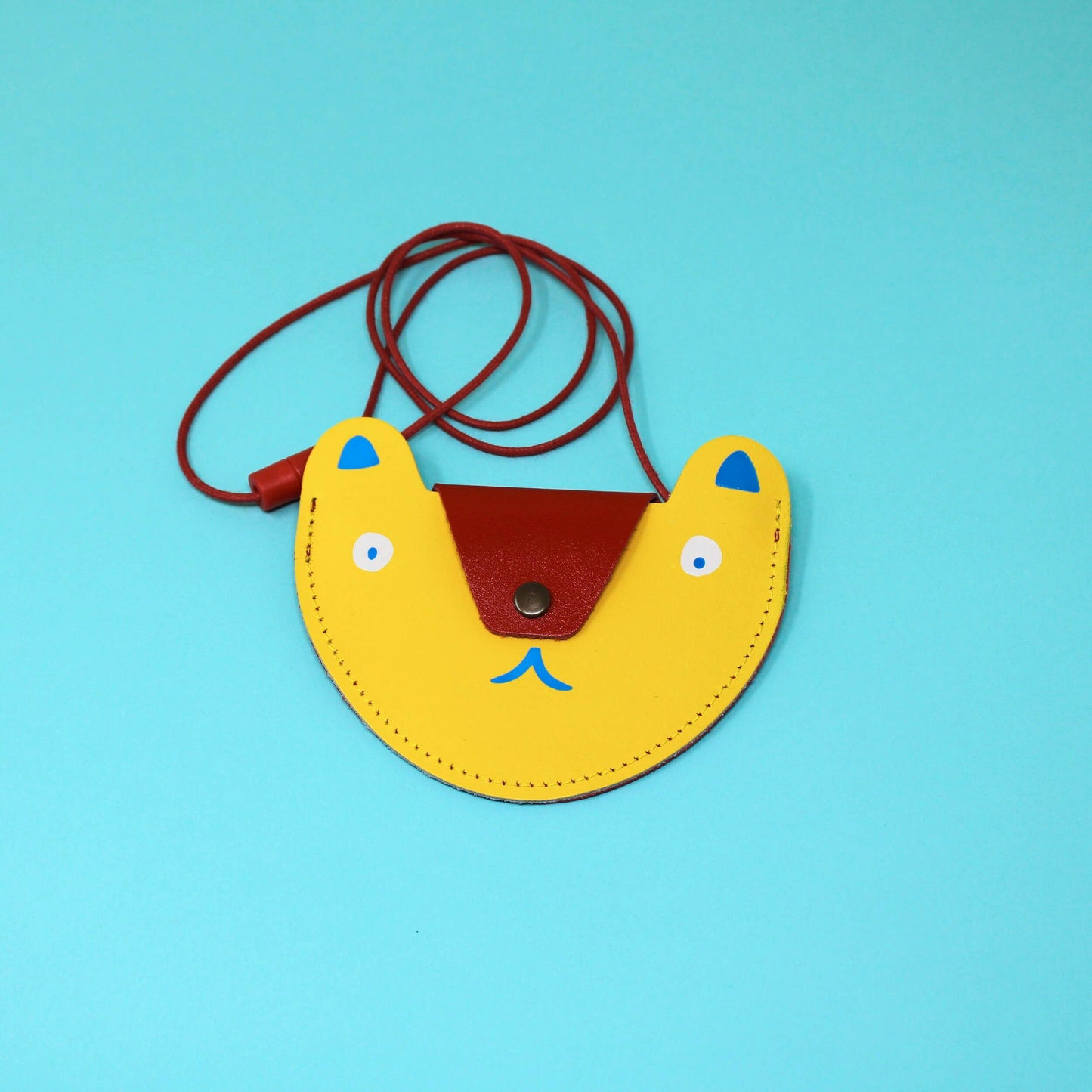 Bear Pocket Coin Purse Yellow